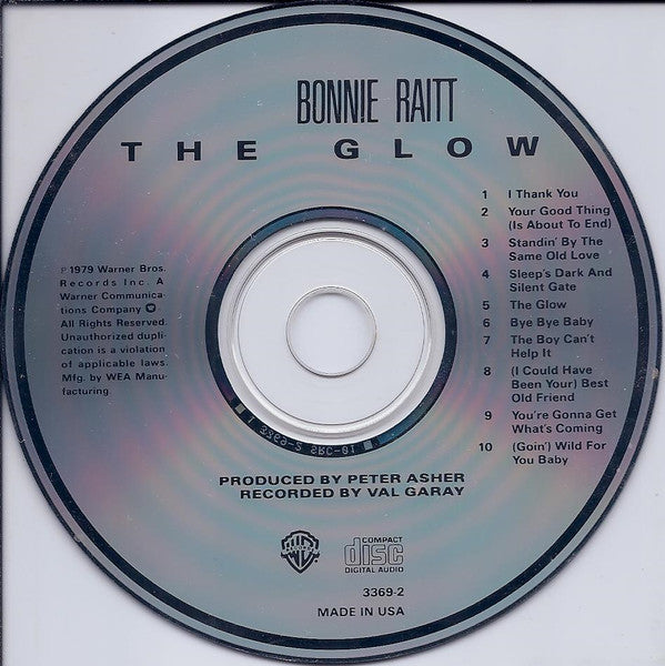 Bonnie Raitt : The Glow (CD, Album, RE)