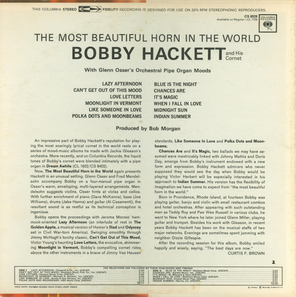 Bobby Hackett - The Most Beautiful Horn In The World (LP) (VG) - Endless Media