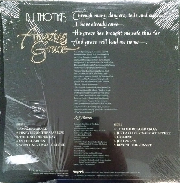 B.J. Thomas - Amazing Grace (LP) (VG) - Endless Media
