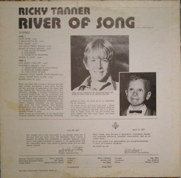 Ricky Tanner - River of Song (LP) (VG) - Endless Media