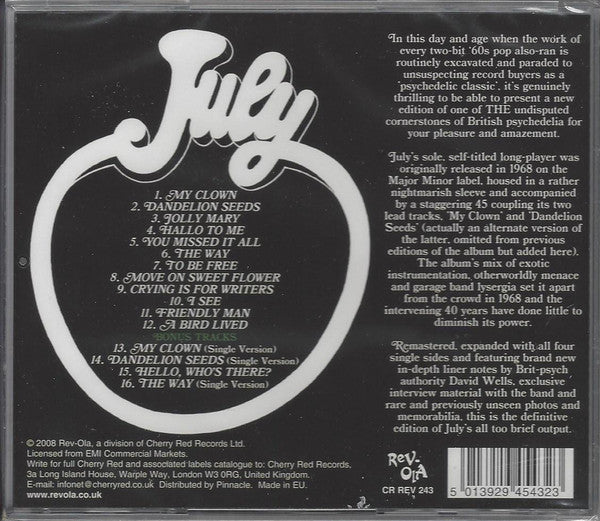 July (3) : July (CD, Album, RE, RM, RP, Key)