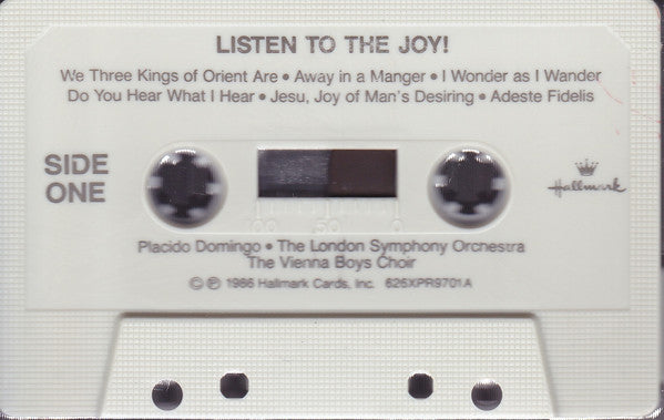 Placido Domingo / London Symphony Orchestra / Die Wiener Sängerknaben - Christmas: Listen To The Joy (Cassette) (VG+) - Endless Media