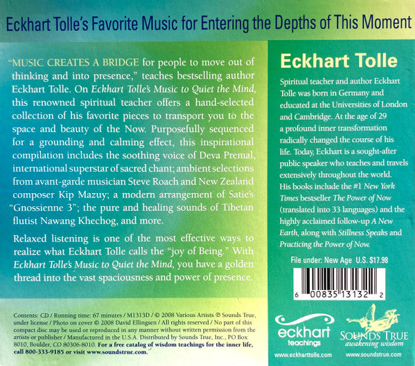 Various : Eckhart Tolle's Music To Quiet The Mind (CD, Comp)