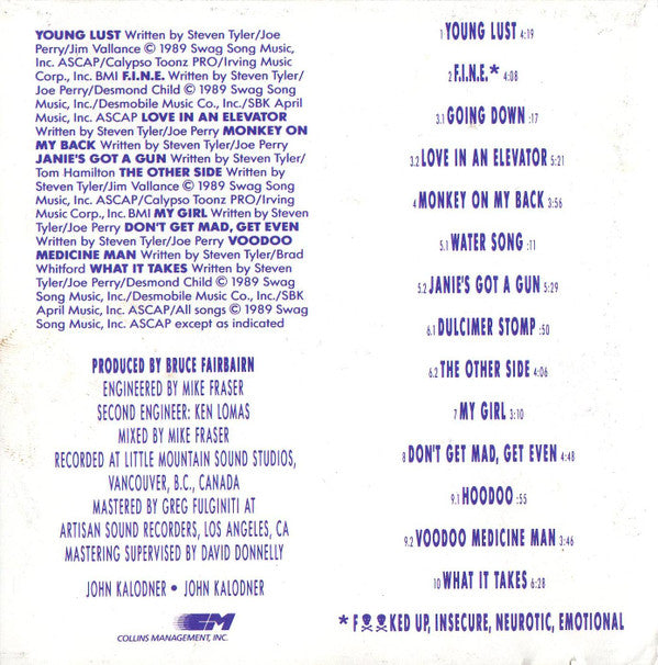 Aerosmith : Pump (CD, Album, Club, RP)