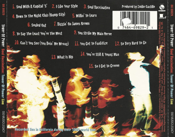 Tower Of Power : Soul Vaccination: Tower Of Power Live (CD, Album)