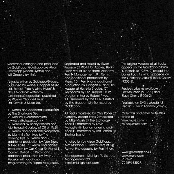 Goldfrapp : We Are Glitter (CD, Comp)