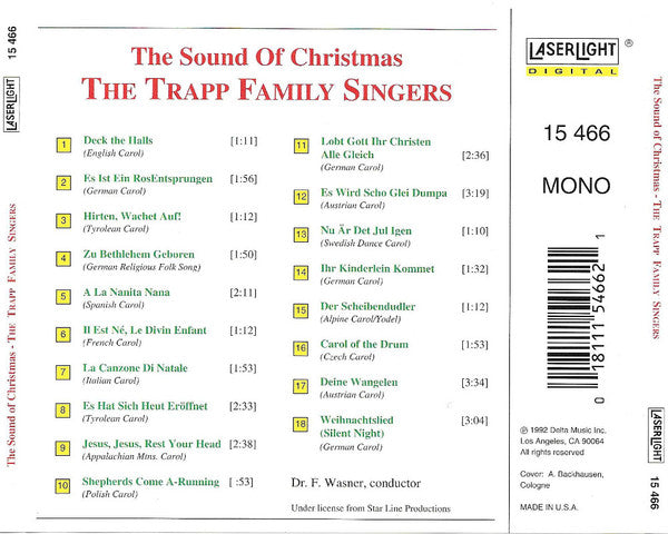 The Trapp Family Singers : The Sound Of Christmas (CD, Album, Mono)