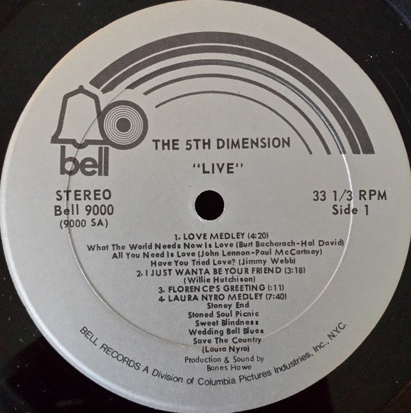 The Fifth Dimension : Live!! (2xLP, Album, Pre)