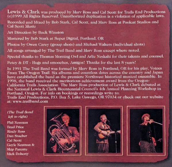 The Trail Band : Lewis And Clark (CD, Album)