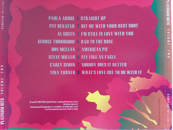 Various : Platinum Hits Volume Two (CD, Promo, Smplr)