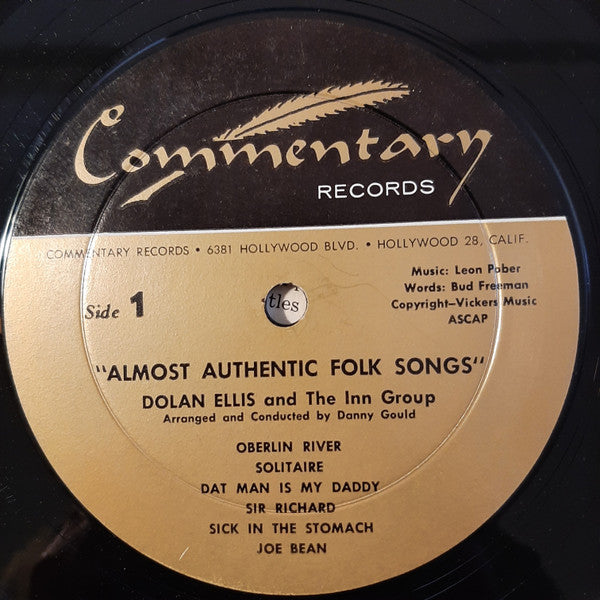 Dolan Ellis And The Inn Group - Almost Authentic Folk Songs (LP) (VG) - Endless Media