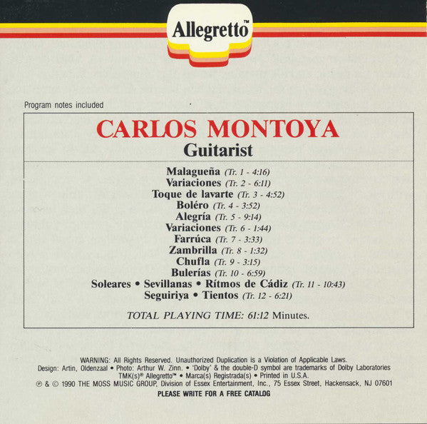 Carlos Montoya : Carlos Montoya: Guitarist (CD, Comp)