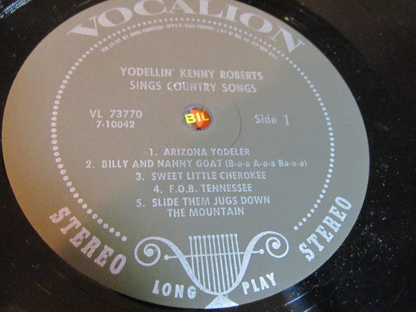Kenny Roberts - Sings Country Songs (LP) (VG) - Endless Media