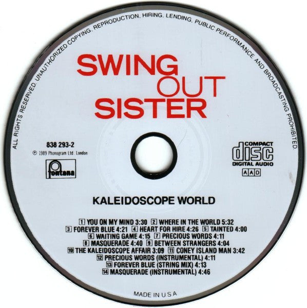 Swing Out Sister : Kaleidoscope World (CD, Album)