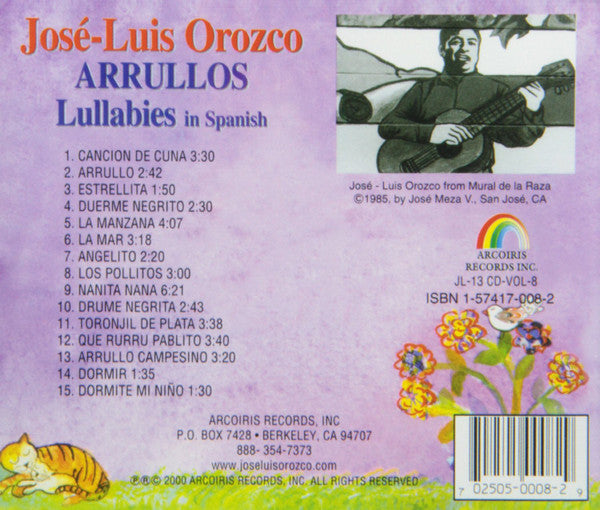 Jose-Luis Orozco : Arrullos: Lullabies In Spanish (CD, Album)