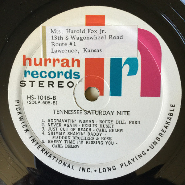 Various : Tennessee Saturday Nite (LP, Comp)