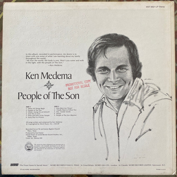 Ken Medema - People Of The Son (LP) (VG) - Endless Media