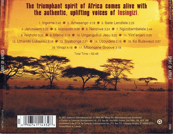 Insingizi : Spirit Of Africa (CD, Album)