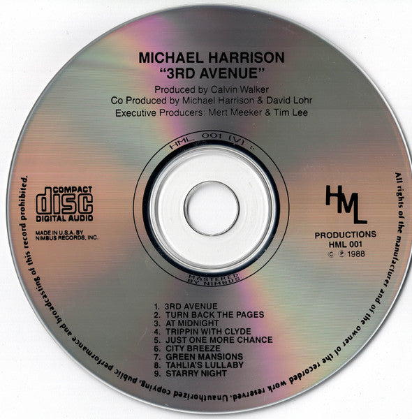 Michael Allen Harrison : 3rd Avenue (CD, Album)