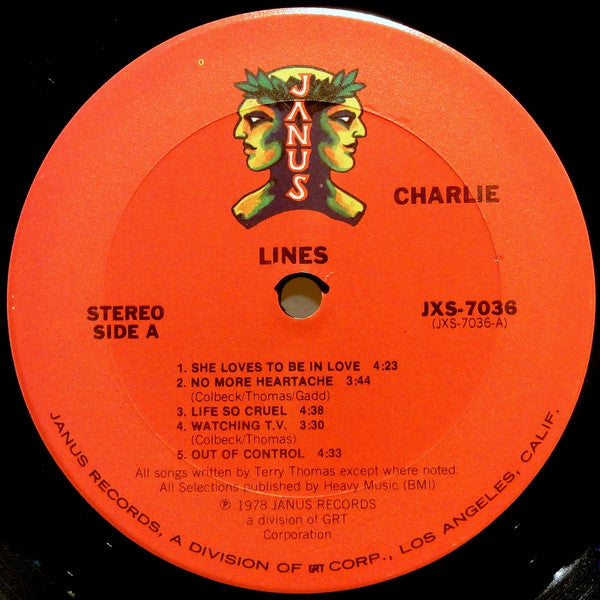 Charlie  - Lines (LP) (G+) - Endless Media