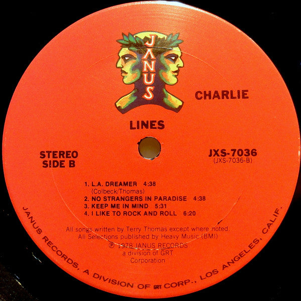 Charlie  - Lines (LP) (G+) - Endless Media
