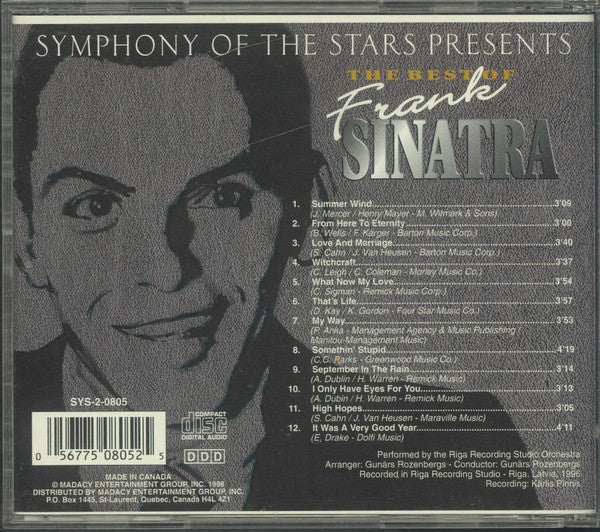 RRSO Symphony Orchestra : The Best Of Frank Sinatra (CD, Comp)