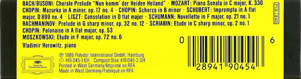 Vladimir Horowitz : Horowitz (Cass, Dol)