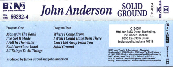 John Anderson (3) : Solid Ground (Cass, Album, Club, Dol)