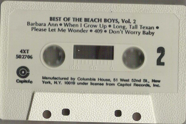 The Beach Boys : Best Of The Beach Boys, Vol. 2 (Cass, Comp, Club)