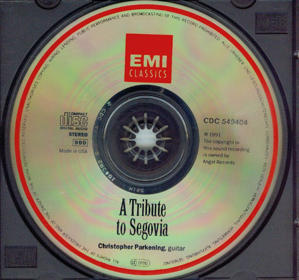 Christopher Parkening : A Tribute To Segovia (CD, Album)