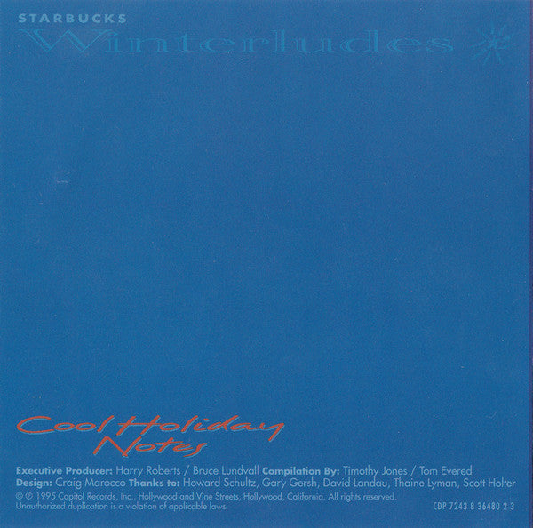 Various : Starbucks Winterludes - Cool Holiday Notes, Seasonal Jazz and Popular Favorites (CD, Comp)