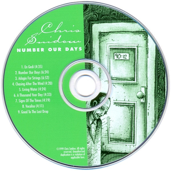Chris Snidow : Number Our Days (CD, Album)