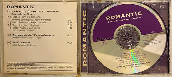 Pyotr Ilyich Tchaikovsky : Romantic: Serenade For Strings / "Romeo And Juliet" Fantasy-Overture / "1812" Overture (CD, Comp)