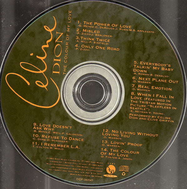 Céline Dion - The Colour Of My Love (CD) (VG) - Endless Media