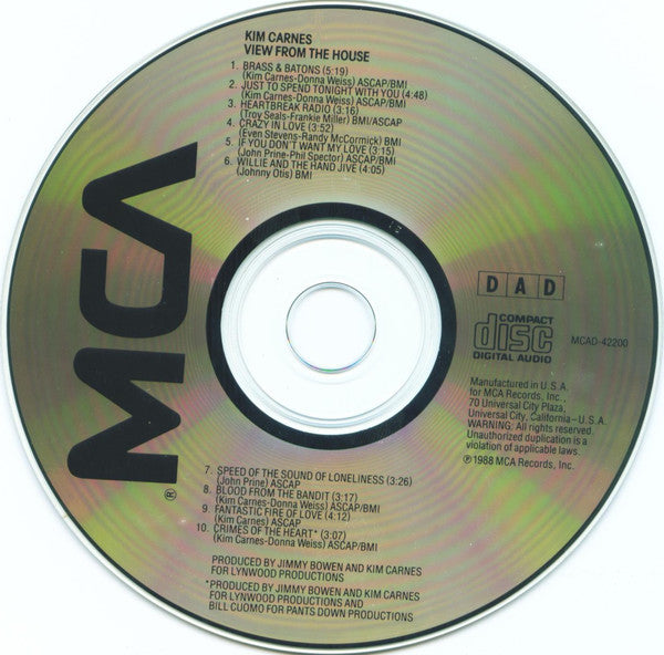 Kim Carnes : View From The House (CD, Album)