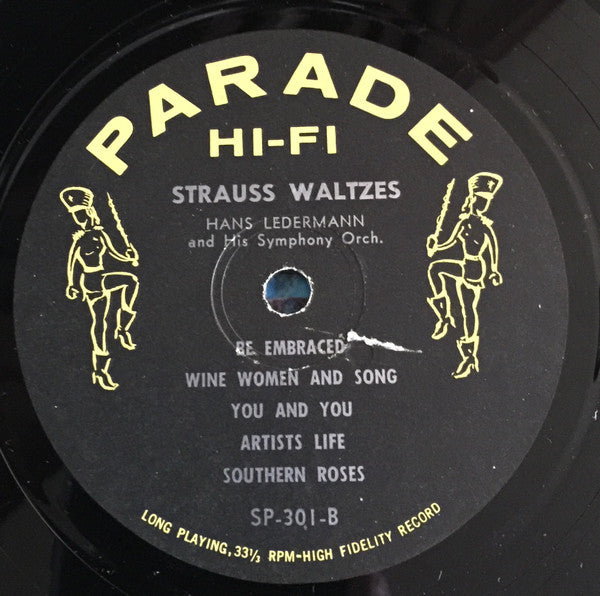 Hans Ledermann And His Symphony Orch. - Strauss Waltzes (LP) (G+) - Endless Media