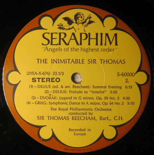 Sir Thomas Beecham, Royal Philharmonic Orchestra, Orchestre National De France - The Inimitable Sir Thomas (LP) (VG+) - Endless Media
