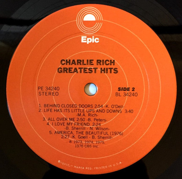 Charlie Rich - Greatest Hits (LP) (VG+) - Endless Media