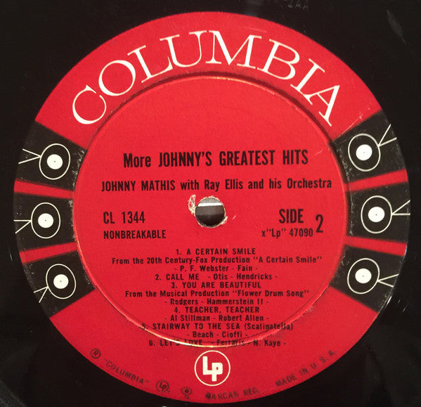Johnny Mathis : More Johnny's Greatest Hits (LP, Comp, Mono)