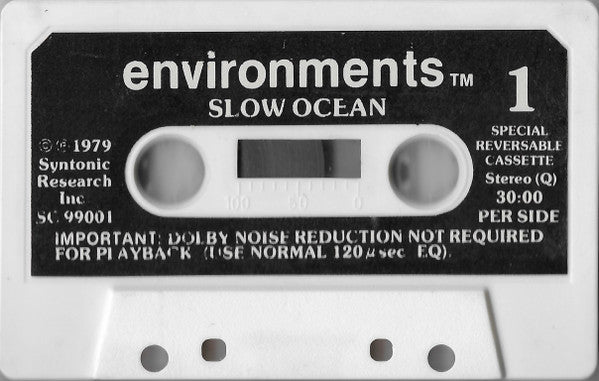 No Artist : Environments 1 (The Music Of The Future / The Magic Of Psycho-Acoustic Sound) - Slow Ocean (Cass)