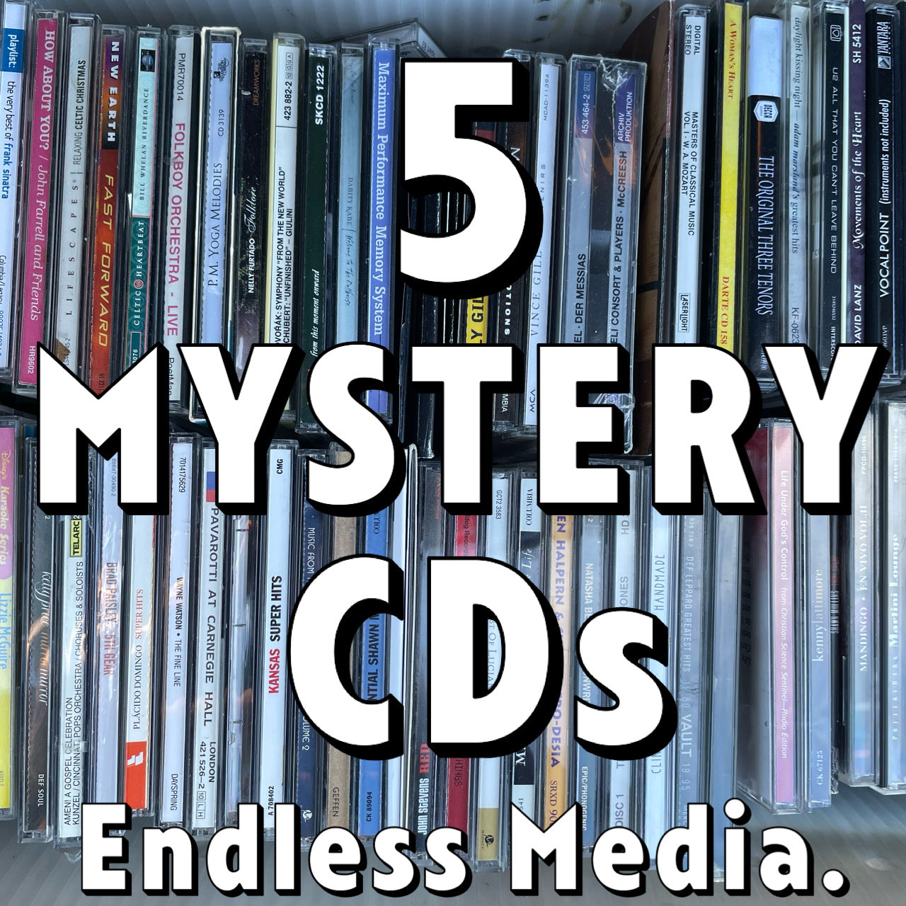 5 Random Mystery CD Album EP LP Single Bundle Lot Box Grab Bag - Endless Media