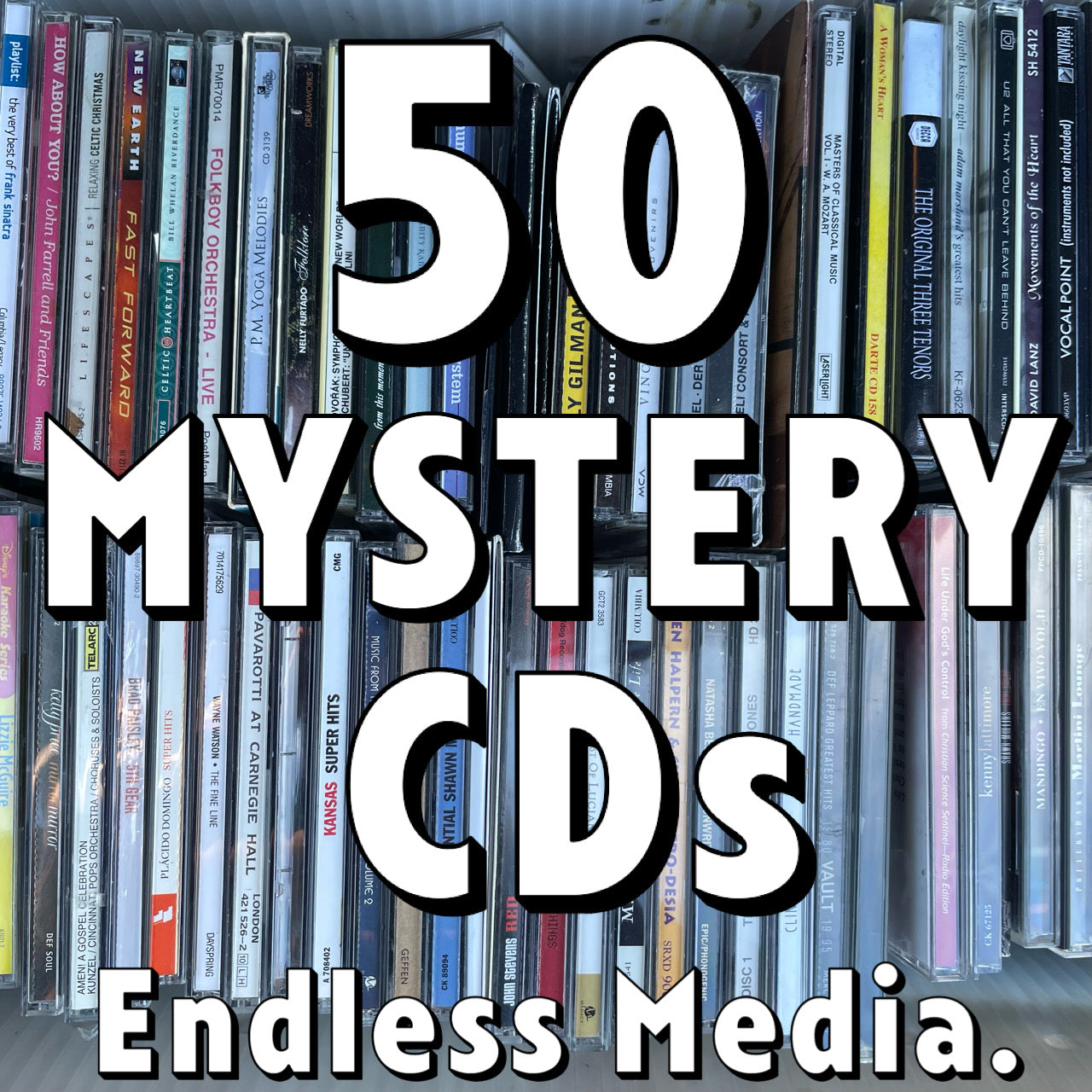50 Random Mystery CD Album EP LP Single Bundle Lot Box Grab Bag - Endless Media