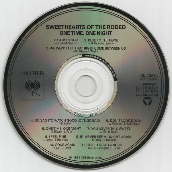 Sweethearts Of The Rodeo - One Time, One Night (CD) (VG+) - Endless Media