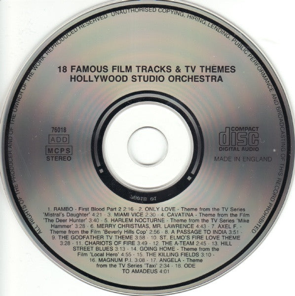 Hollywood Studio Orchestra - 18 Famous Film Tracks & TV Themes (CD) (VG) - Endless Media