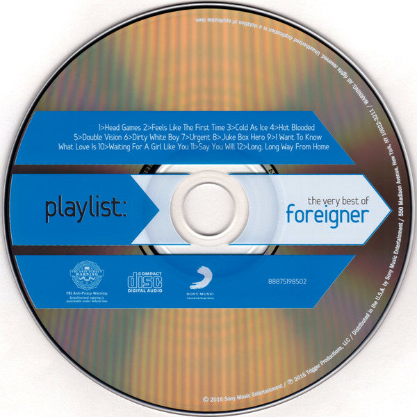 Foreigner - Playlist: The Very Best Of Foreigner (CD) (M) - Endless Media