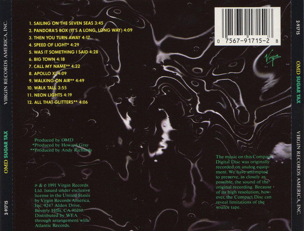 Orchestral Manoeuvres In The Dark - Sugar Tax (CD) (VG) - Endless Media