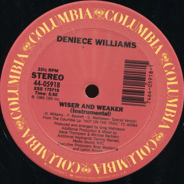 Deniece Williams - Wiser And Weaker (12") (M) - Endless Media