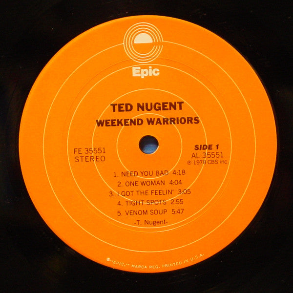 Ted Nugent - Weekend Warriors (LP) (G+) - Endless Media