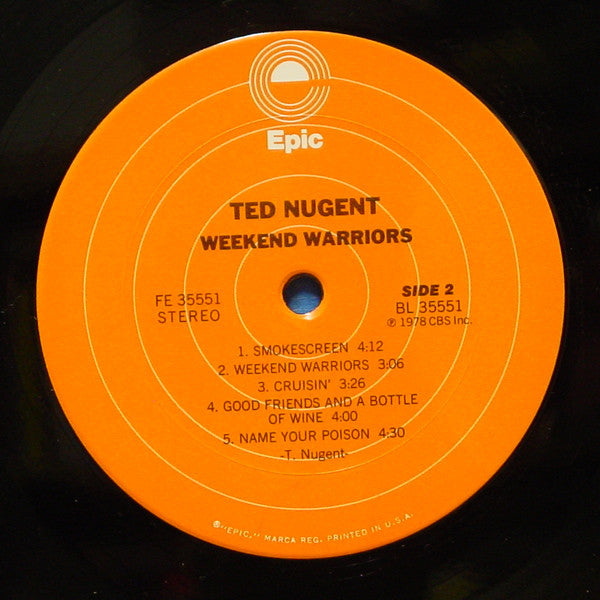 Ted Nugent - Weekend Warriors (LP) (G+) - Endless Media