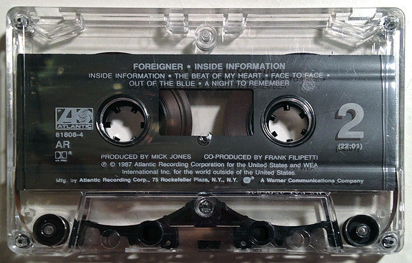 Foreigner - Inside Information (Cassette) (VG+) - Endless Media